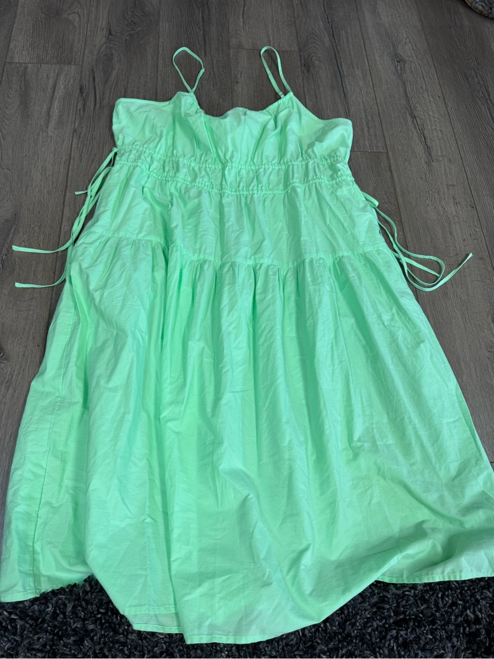 Universal Thread Mint Green Tiered Spaghetti-Strap Dress